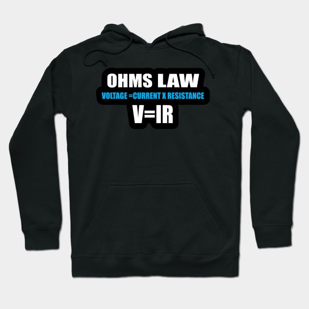 Ohms Law Formula Sticker for Electrical Engineering Students Hoodie by ArtoBagsPlus